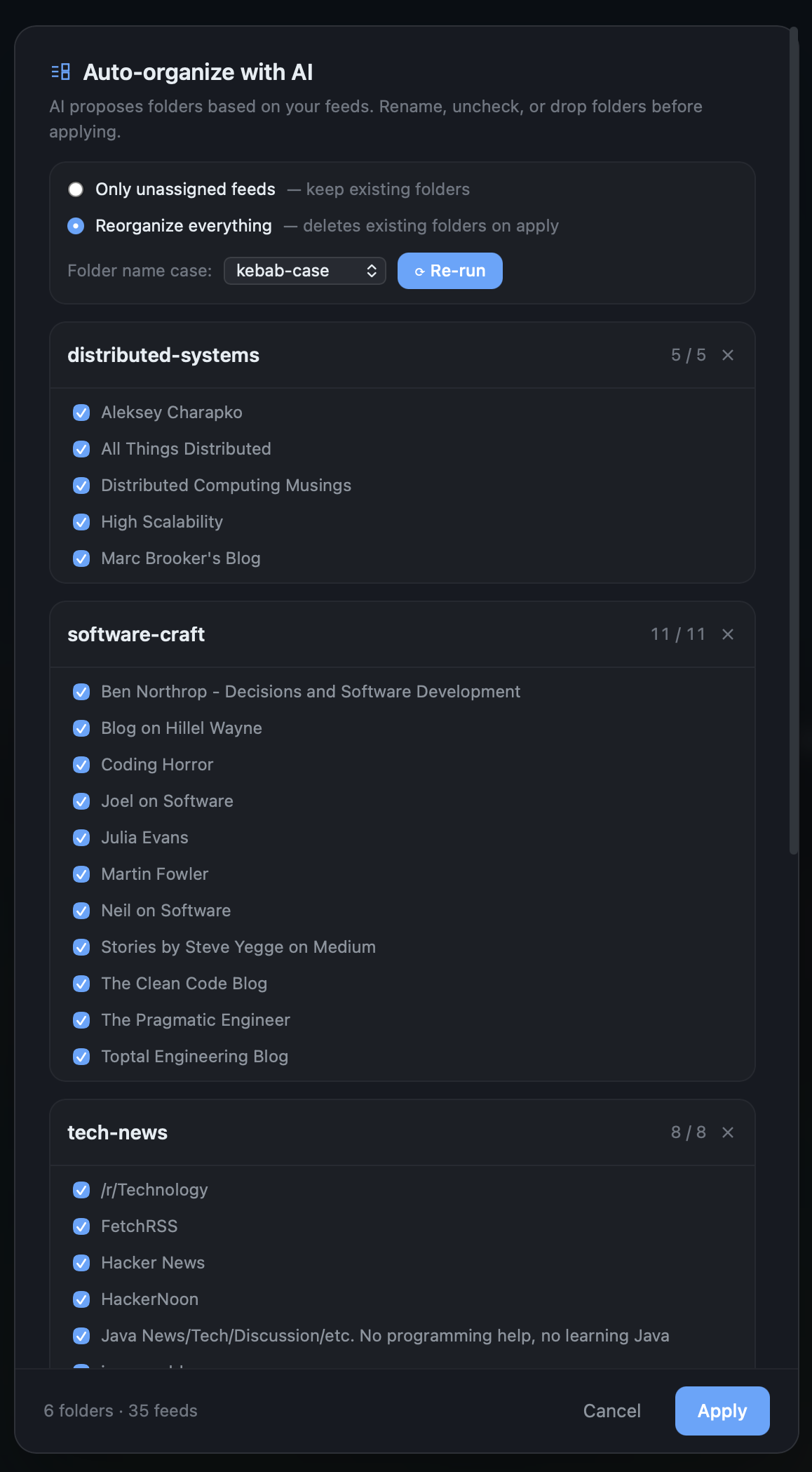 Auto-organize